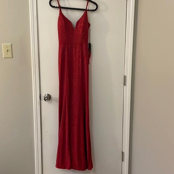 City triangles  sparkly red  prom dress size:3 - Picture 1 of 10